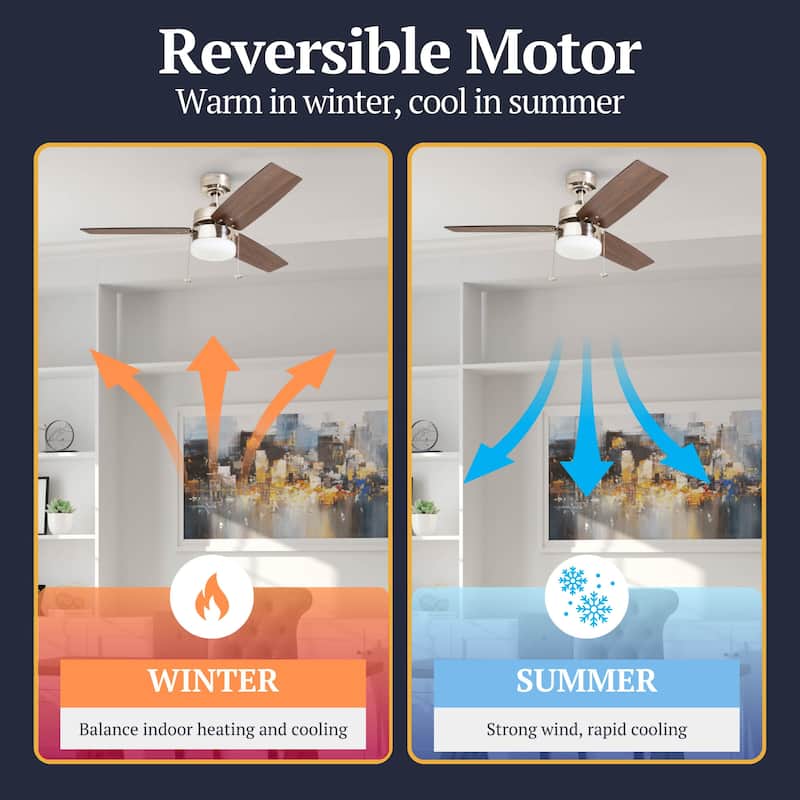 Copper Grove Glenfaba 42-inch Brushed Nickel Ceiling Fan with 3 Barnwood Blades