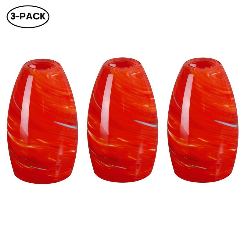 Pendant Shade for Mini Pendant Light Chandelier Ceiling Light Fixture - 3 Pack - Orange