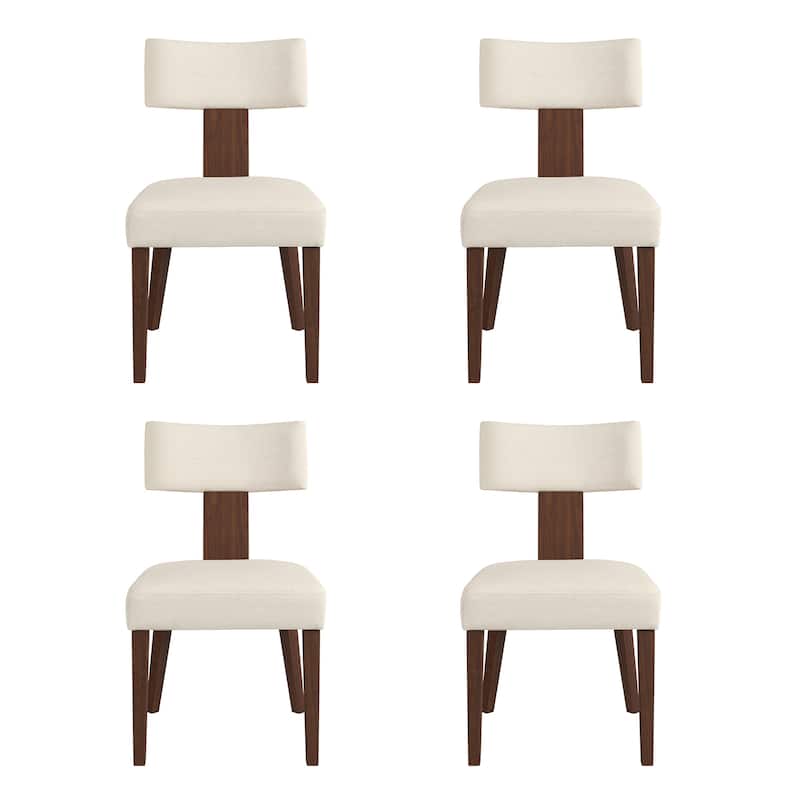 Solid Wood (2/4/6-Piece Set) Upholstered Dining Chairs - 19.1"D x 19.4"W x 33.6"H