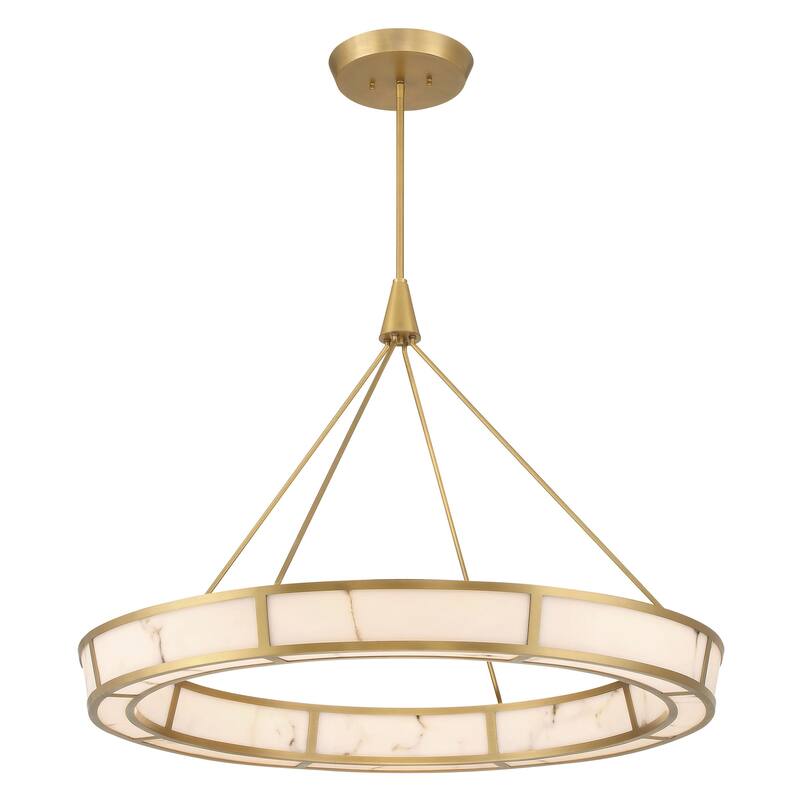 Minka Lavery 3476-L Velaris 37" Wide Pendant with Faux Alabaster