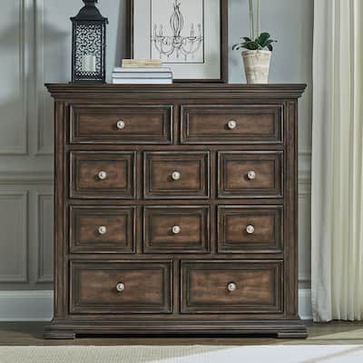 Big Valley Brownstone Distressed 10 Drawer Chesser