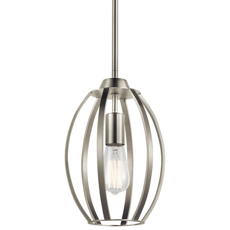 Kichler Tao Single Light 8" Wide Mini Pendant - Brushed Nickel