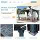 preview thumbnail 54 of 188, EROMMY Outdoor Louvered Pergola Gazebo with Adjustable Aluminum Rainproof Roof