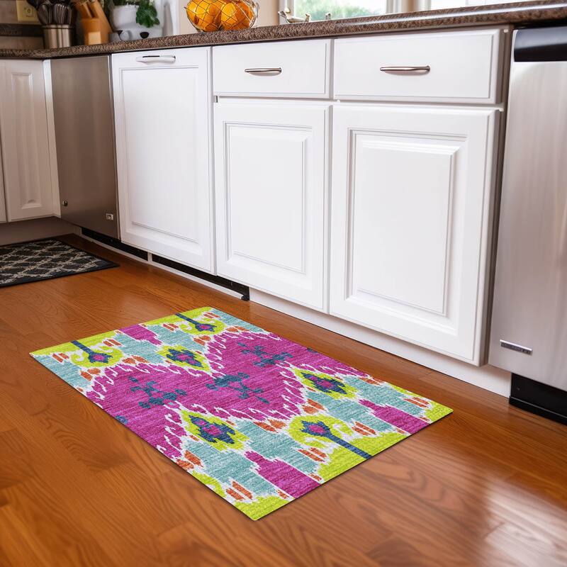Machine Washable Indoor/ Outdoor Chantille Global Boho Rug