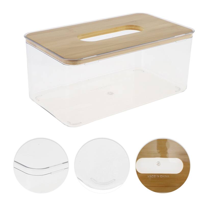 1 Pcs Waterproof Extra Large Suqare Tissue Box for Living Room Table