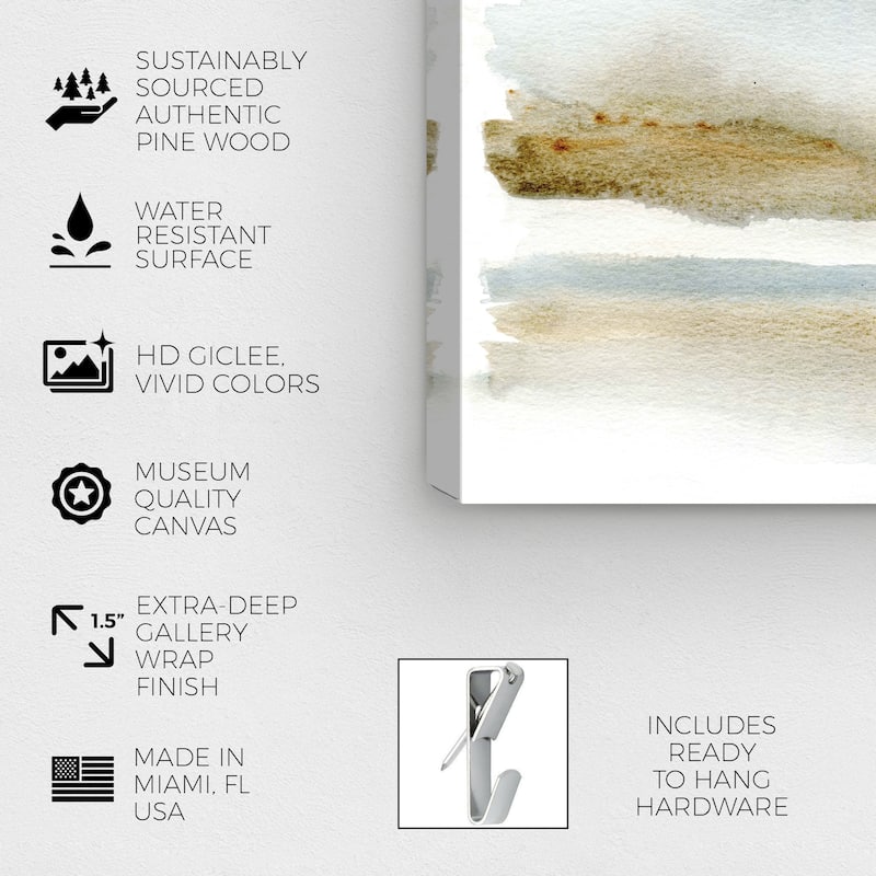 Wynwood Studio Abstract Fresh Mist Blue and Modern & Contemporary Wall Art Canvas Print
