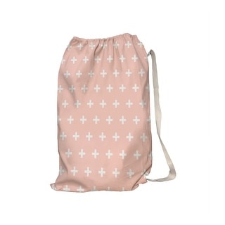 CRISS CROSS BLUSH Laundry Bag By Terri Ellis - 28 x 36 - Bed