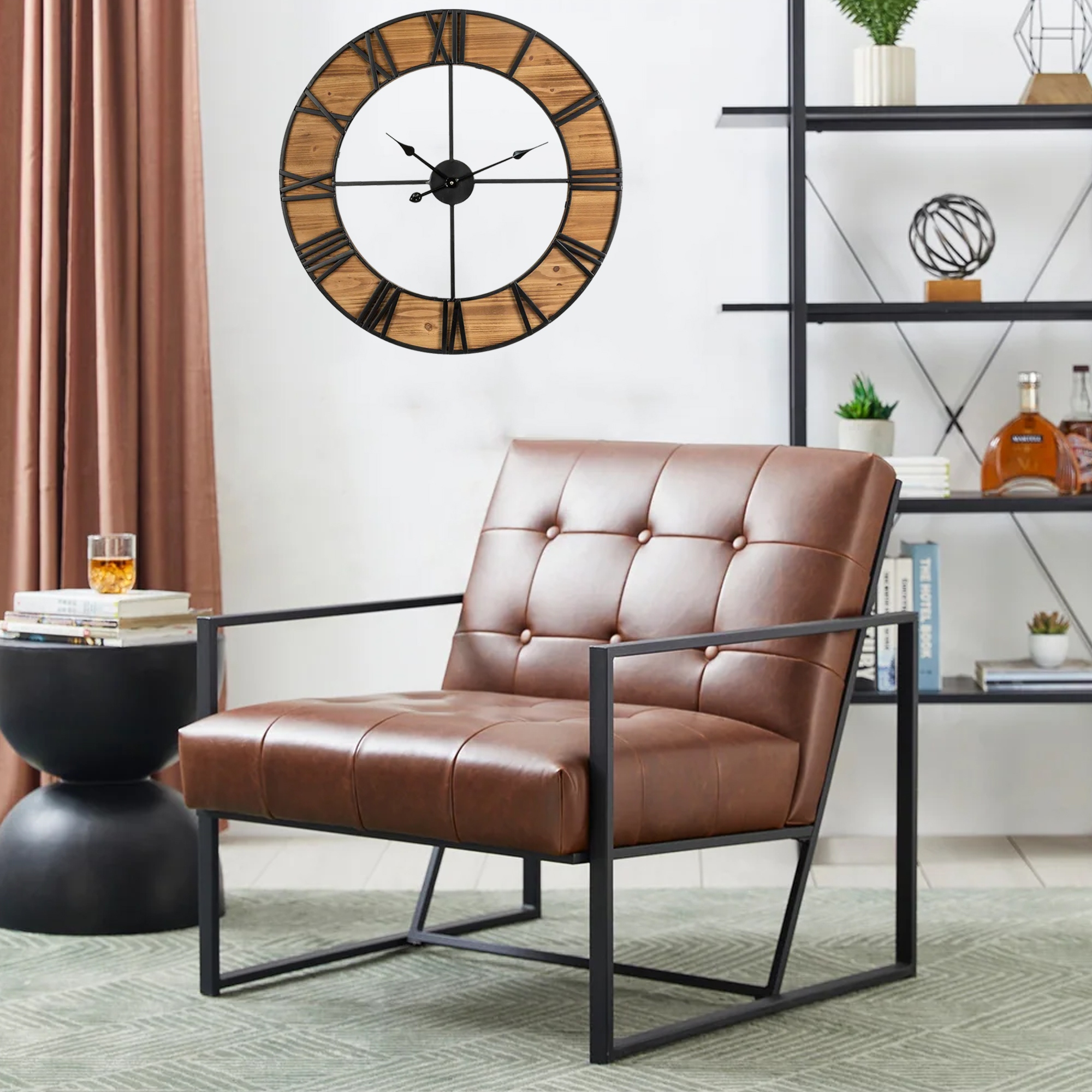 Leather best sale accent chairs