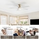 preview thumbnail 49 of 199, 42“/52"/60"/48" Noiseless Walnut Wood Ceiling Fan with Remote Control, Integrated Light Optional