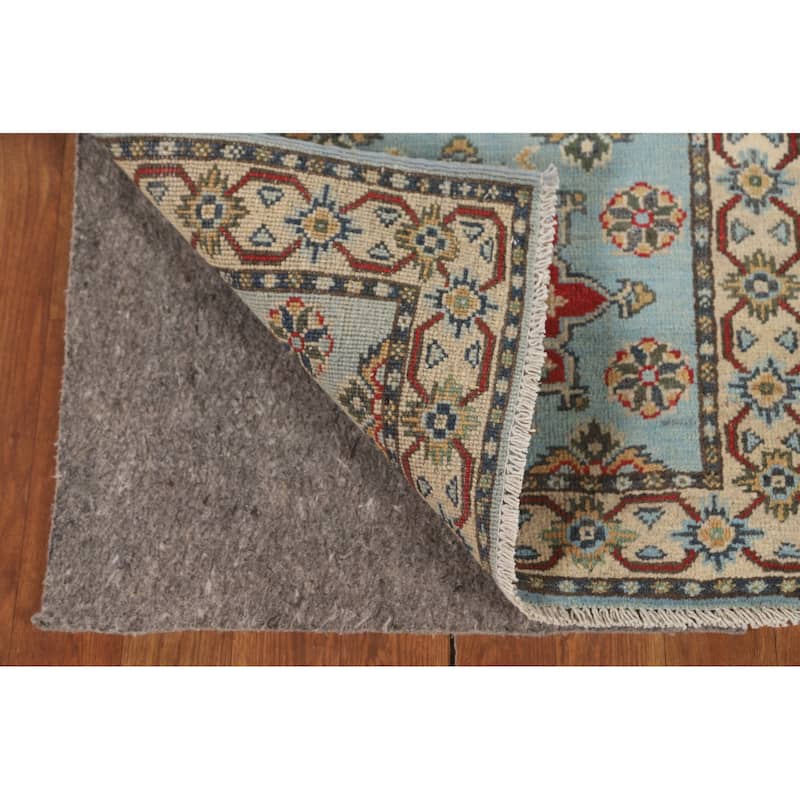 Kazak Runner Rug Handmade Light Blue Wool Carpet - 2'2" x 5'10"