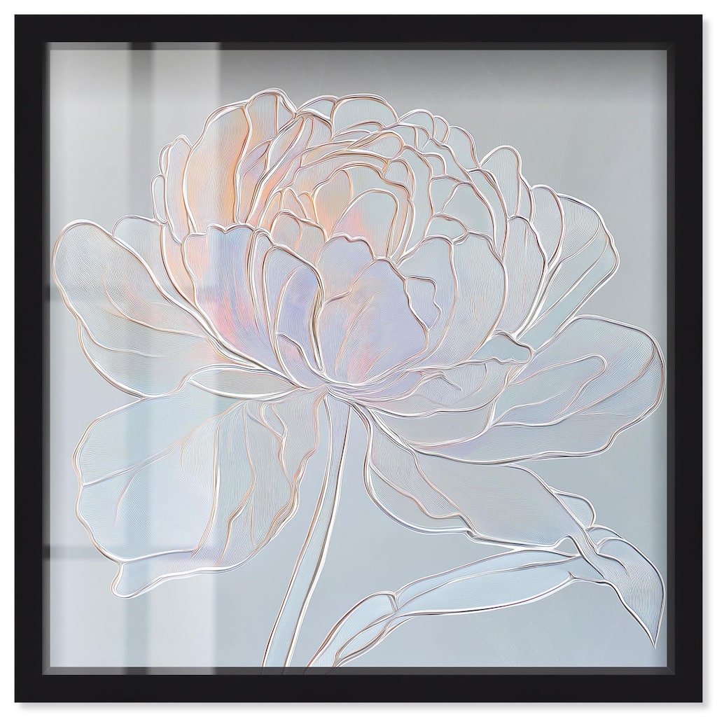 Embossed Flower I Shadowbox by Art Remedy
