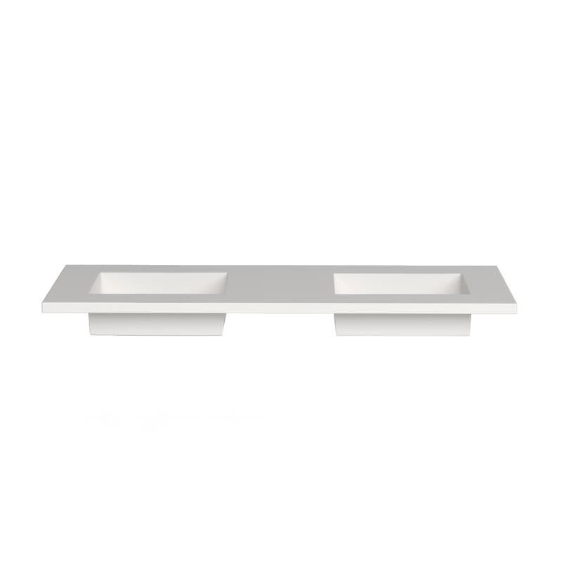 Serenity Solid-Surface Bathroom Vanity Top with Sink
