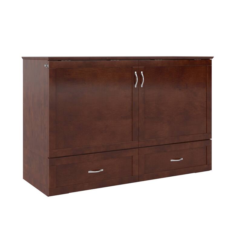 Murphy Bed Chest with Mattress & Charging - Space Saving Folding Bed