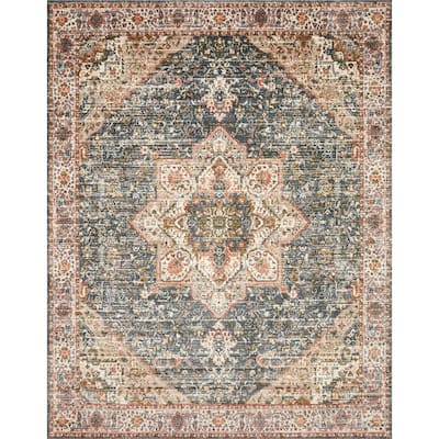 Alexander Home Valeria Distressed Boho Medallion Star Area Rug