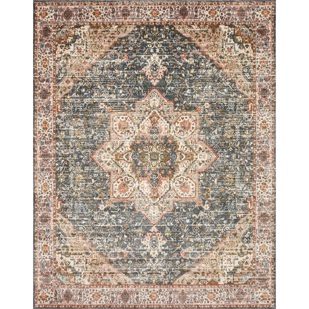 Alexander Home Valeria Distressed Boho Medallion Star Area Rug