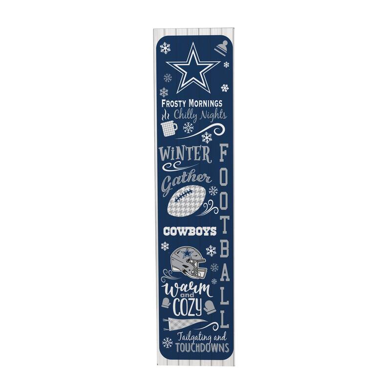 47" Double Sided Seasonal Porch Leaner, Dallas Cowboys - 47" x 11.25"