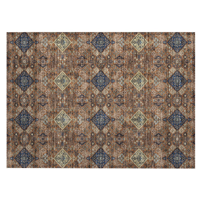 Machine Washable Indoor/ Outdoor Global Flory Chantille Rug