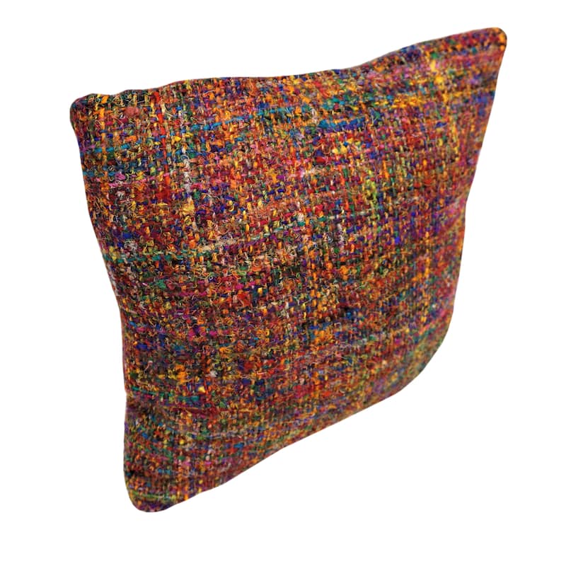 Home&Manor Aubree Hand Spun Silk Pillow 20"