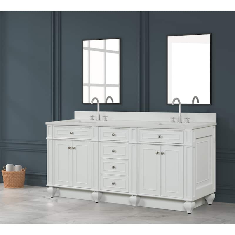 Winston 72" Double Vanity in White