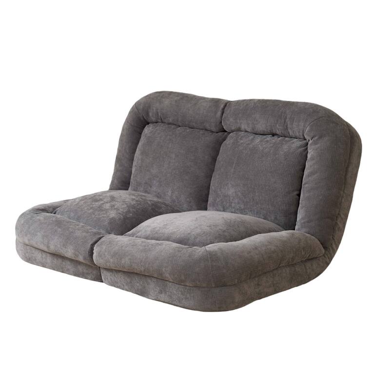 Convertible Fold-Out Double Sofa Bed,Gray,Right, the Right Part of the Complete Product.