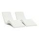 preview thumbnail 7 of 34, Aqua Outdoors In-Pool Chaise Lounge Chairs for 0-9 In. of Water - All Weather Resistant, No Plugs/Tools Needed - (Set of 2) Classic White