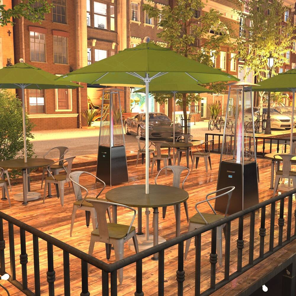 California Umbrella 7.5' Venture Series Patio Umbrella, White Aluminum Pole Fiberglass Ribs Push Lift, Pacifica Pacific Blue