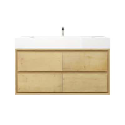 Victoria 48" Wall Mounted Modern Vanity with Acrylic Sink
