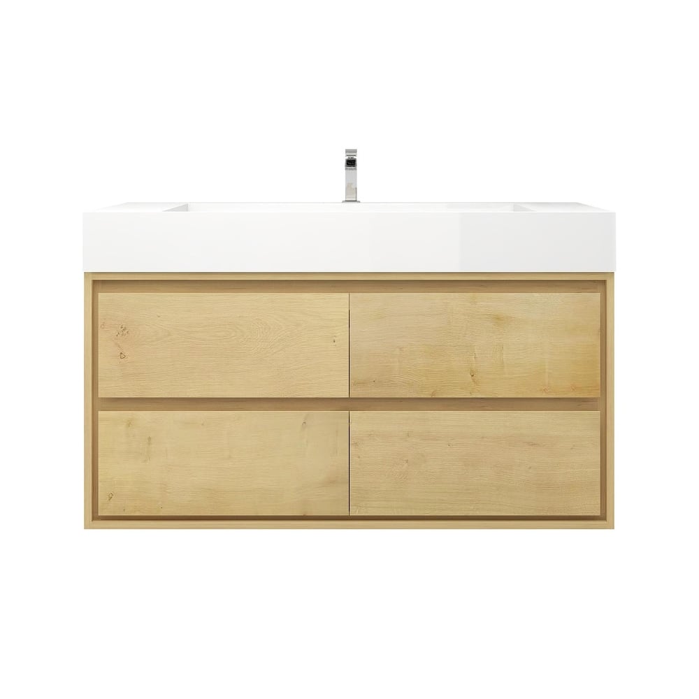 Victoria 48" Wall Mounted Modern Vanity with Acrylic Sink