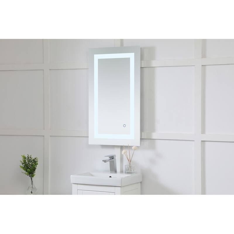 Avalon 18" x 30" Hardwired LED mirror - Silver