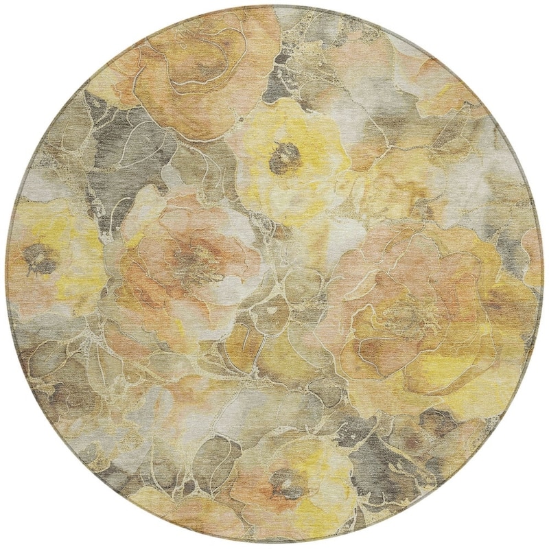 HomeRoots Floral Transitional Rectangle Outdoor Rug