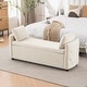 preview thumbnail 4 of 48, Storage Bench for Bedroom, 60" End of Bed Bench for King Size Bed Modern Upholstered Long Bench with Tufted Arm