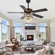 preview thumbnail 2 of 20, Oaks Aura 52in. Luxury Modern Crystal Ceiling Fan with Lights and Remote, 6 Speeds DC Motor Reversible Chandelier Ceiling Fan