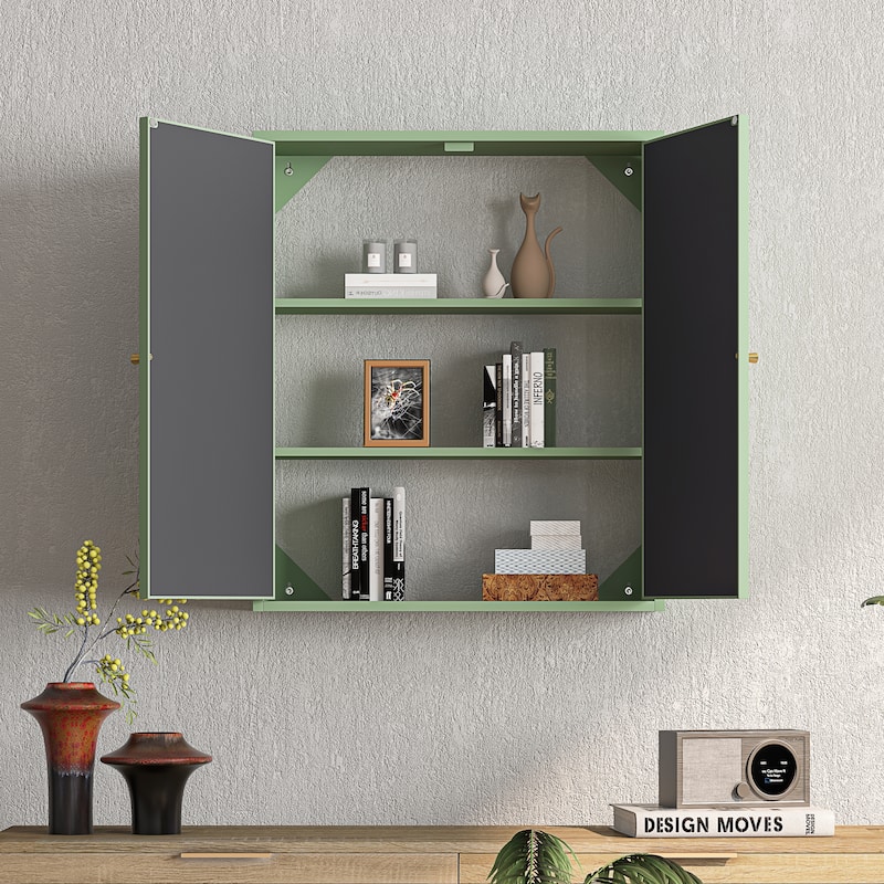 23.62 "Vintage Two Door Wall Cabinet - Green
