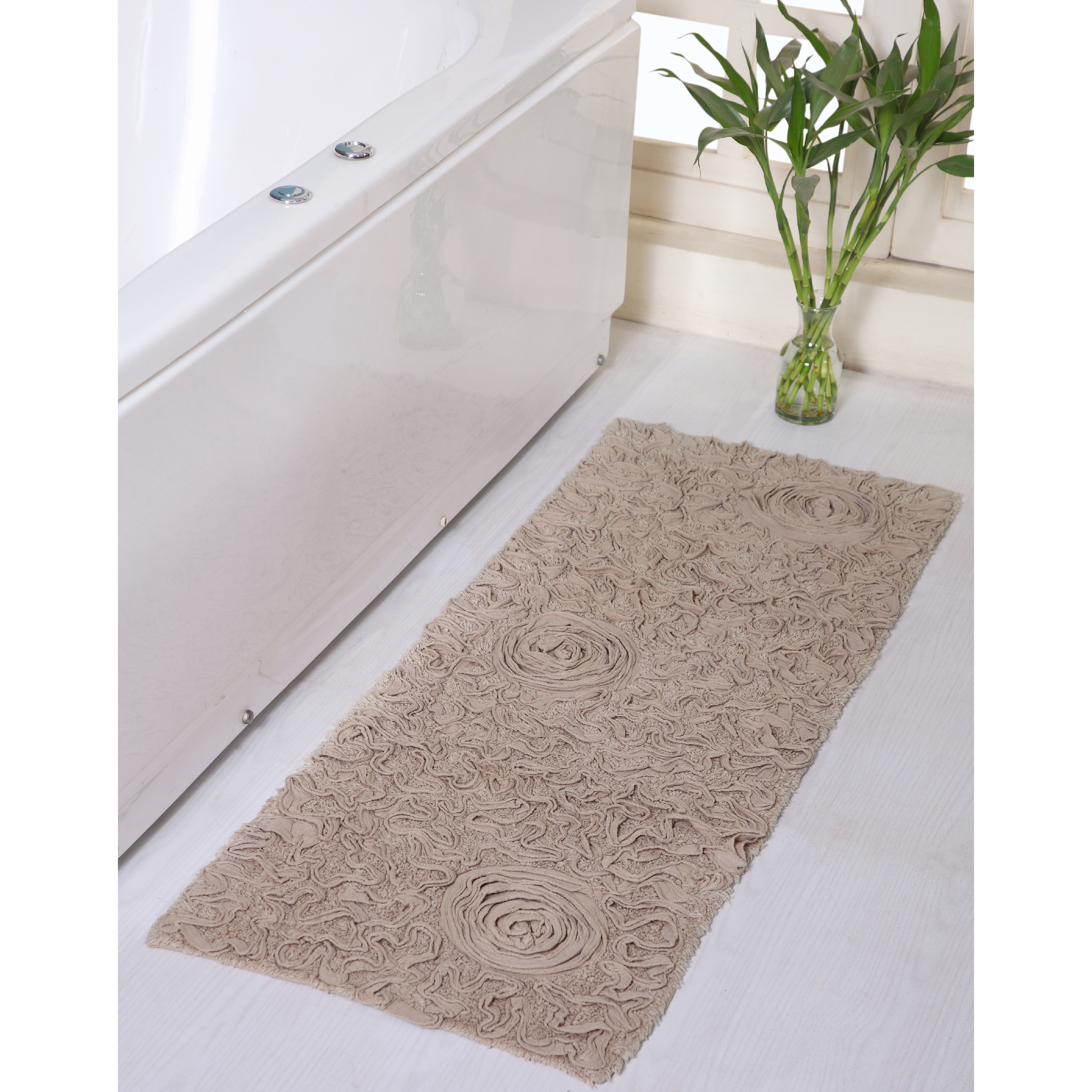 Bell Flower Collection Cotton Bath Rug 21 X54 Runner Overstock 30406657