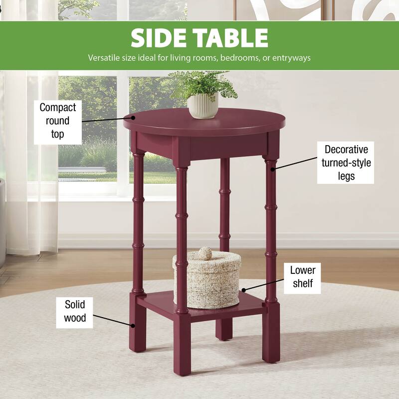 Golden Side Round Table Straight Legs