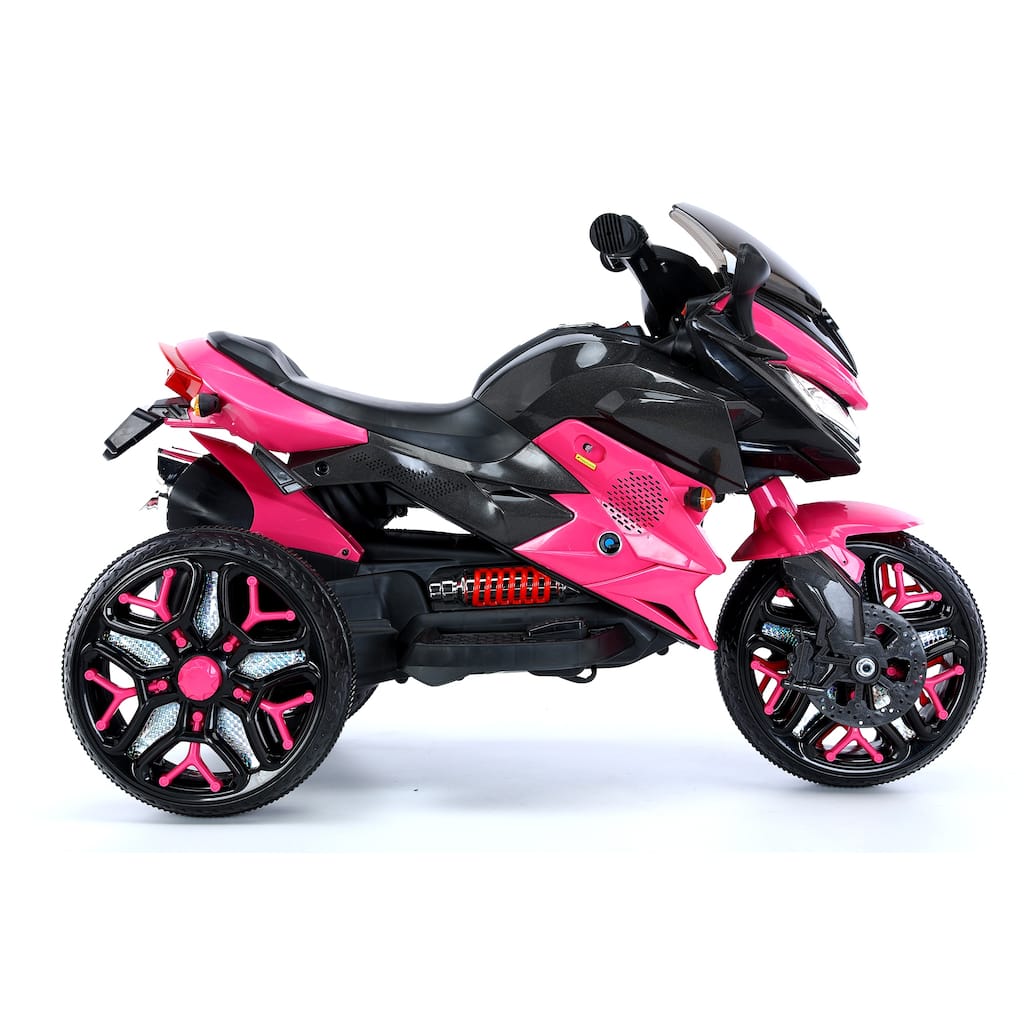 Minimalist 12V Kids Electric Motorcycle Ride-On Bike Toddler Electric Motorcycle with Bluetooth & Lights