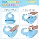 preview thumbnail 5 of 7, 2 Pack Silicone Baby Bibs with Spoon and Fork