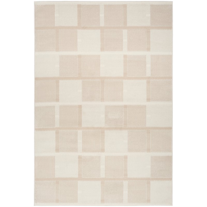 Nourison Nordic Indoor only Geometric Area Rug - 4' x 6' - Ivory/Taupe