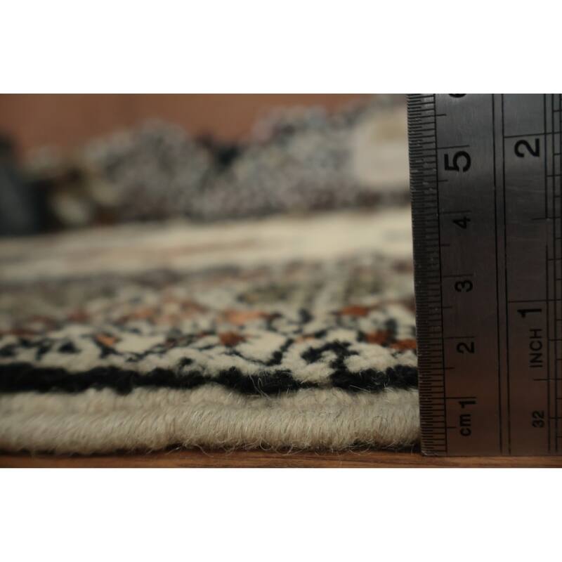 Hand Knotted Oriental 100% Wool Carpet Modern Floral Beige & Ivories Moroccan Area Rug - 10' 1'' X 7' 1''