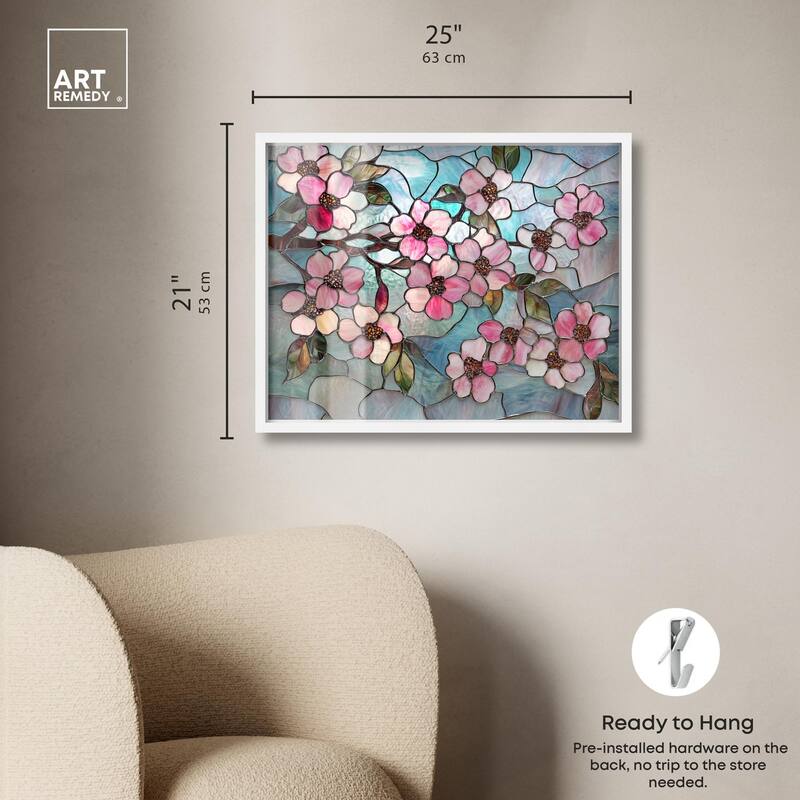 Shimmering Spring Blossoms II Shadowbox by Art Remedy