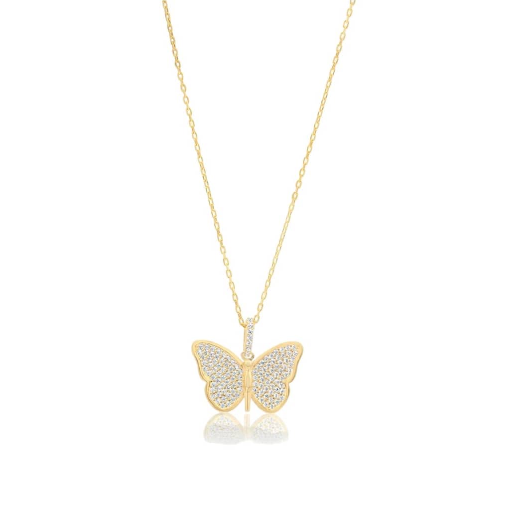 SHYMI Pave Butterfly Necklace
