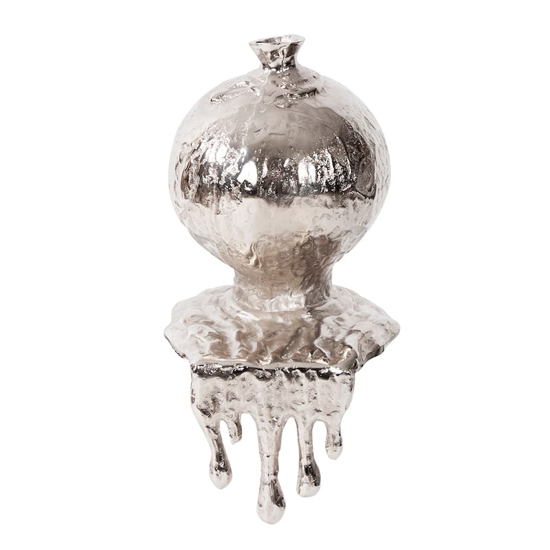Allan Andrews Dripping Molten Nickel Aluminum Decorative Sphere Vase