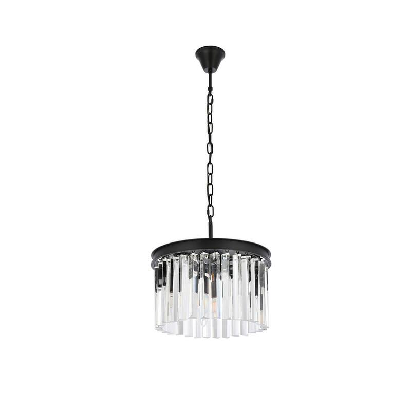 Royce Edge 3-Light Matte Black Pendant