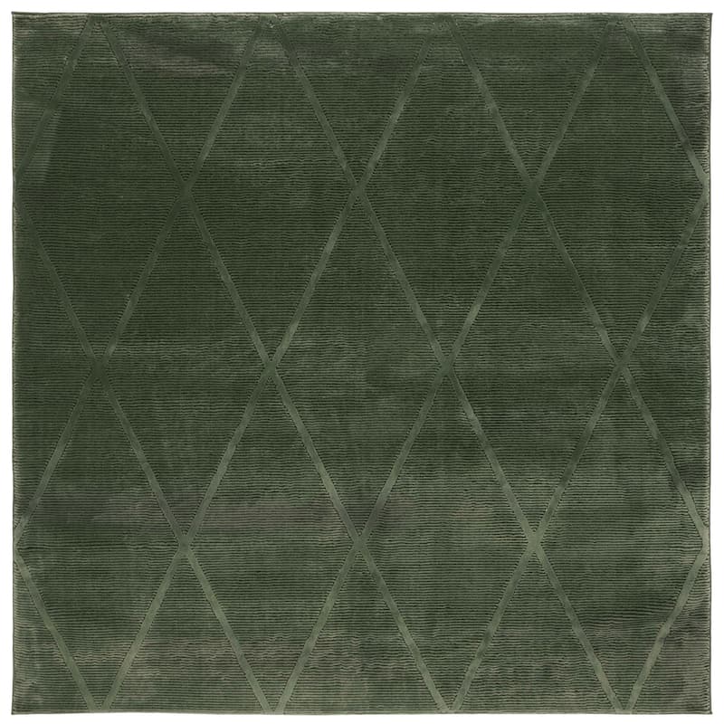 SAFAVIEH Revive Aura Trellis Rug - 3' Square - Green