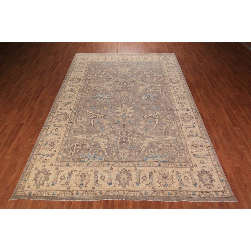 Oushak Turkish Area Rug Vegetable Dye Handmade Wool Carpet - 8'8" x 11'8"