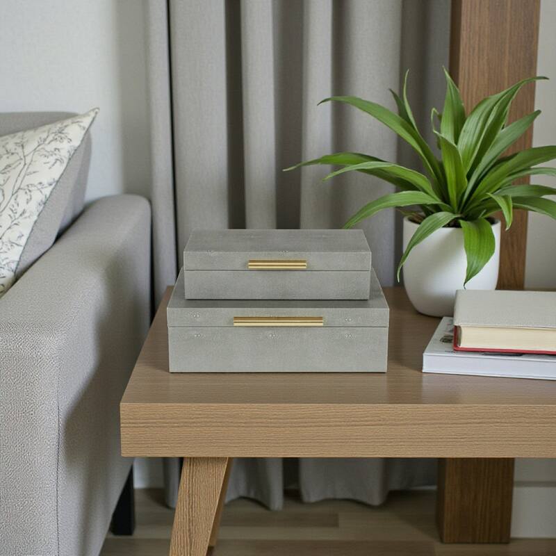 Lusan Black Vinyl Decorative Box Set