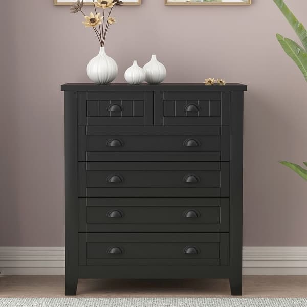 open lace back dress Lola Mid Century Modern Walnut Dresser with 6 Drawers – Luna Furniture