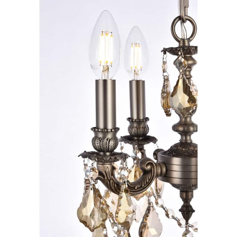 Elegant Lighting 9104D10-GT/RC Lillie 4 Light 10" Wide Crystal