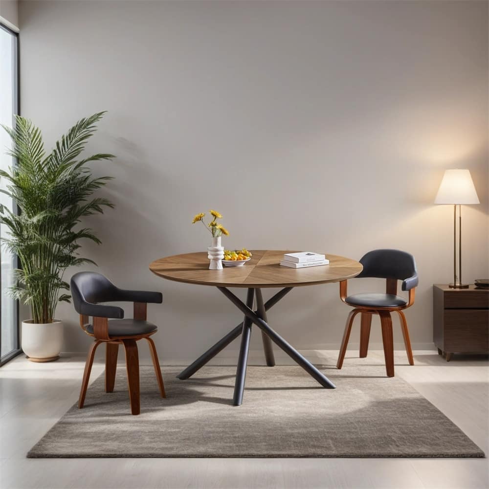 47.25'' Round MDF Coffee Table End Table Short Leisure Tea Table