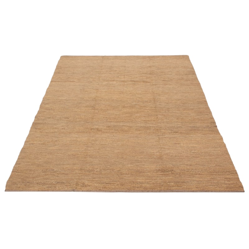 ECARPETGALLERY Flat-Weave Natural Khaki Wool Kilim - 6'9 x 9'7